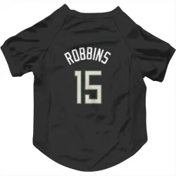 Milwaukee Bucks Liam Robbins Black Pet Jersey for Dog & Cat