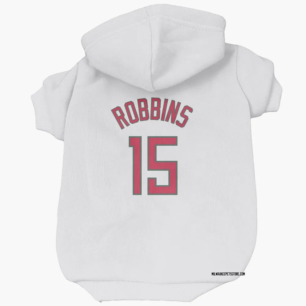 Milwaukee Bucks Liam Robbins White Red Pet Hoodie for Dog & Cat