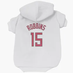 Milwaukee Bucks Liam Robbins White Red Pet Hoodie for Dog & Cat