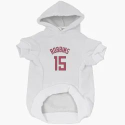 Milwaukee Bucks Liam Robbins White Red Pet Hoodie for Dog & Cat
