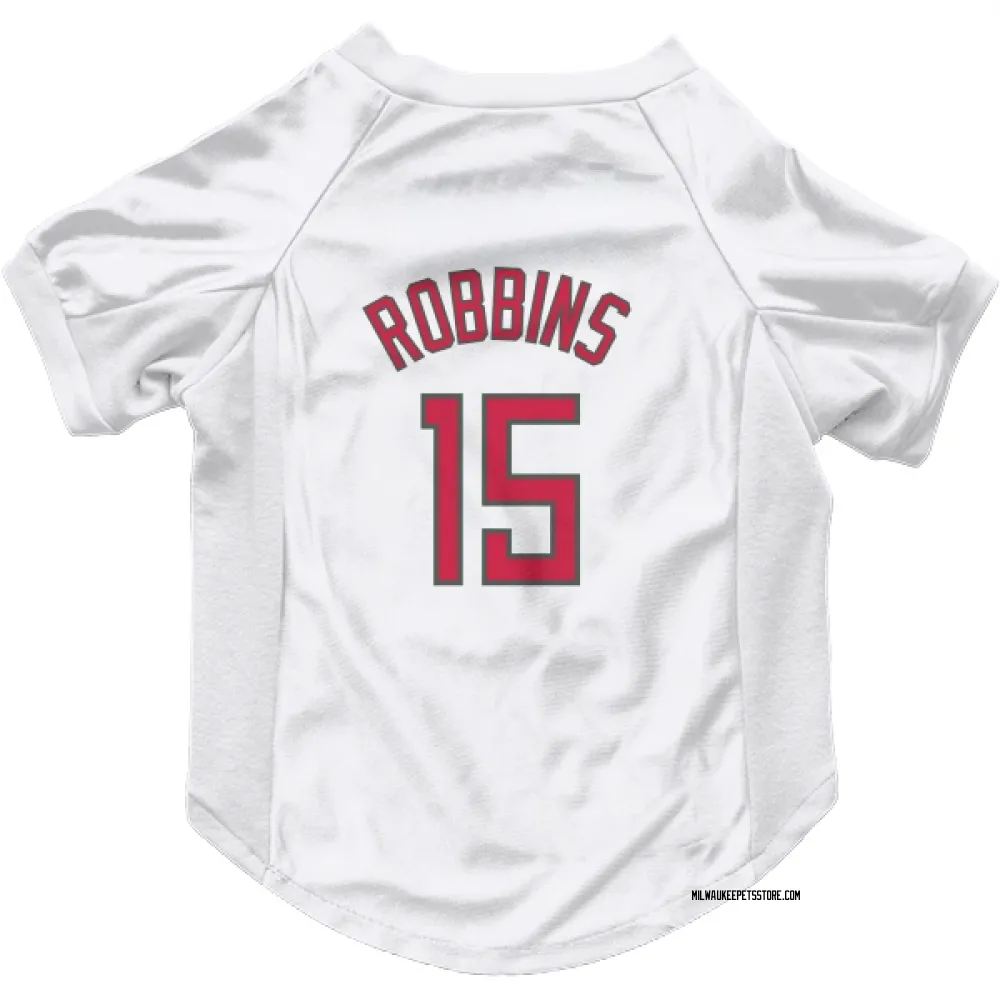 Milwaukee Bucks Liam Robbins White Red Pet Jersey for Dog & Cat