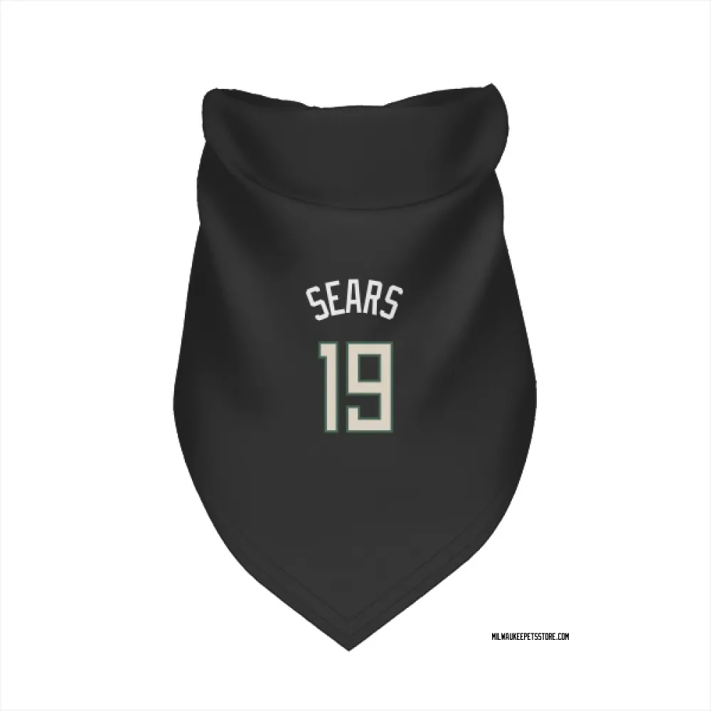 Milwaukee Bucks Mark Sears Black Pet Bandana for Dog & Cat