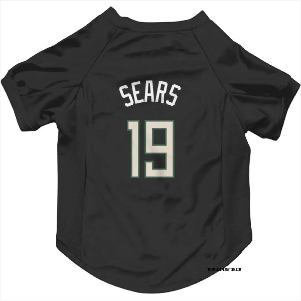 Milwaukee Bucks Mark Sears Black Pet Jersey for Dog & Cat