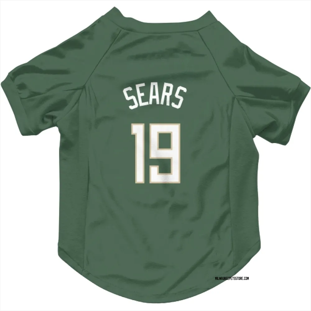 Milwaukee Bucks Mark Sears Green Pet Jersey for Dog & Cat