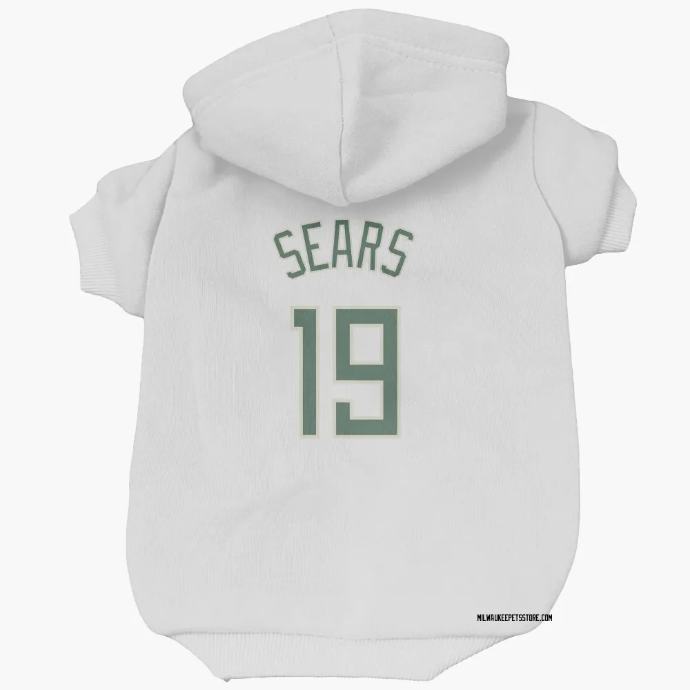 Milwaukee Bucks Mark Sears White Pet Hoodie for Dog & Cat