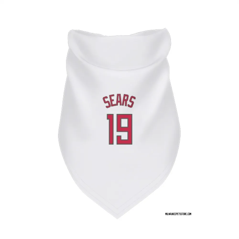 Milwaukee Bucks Mark Sears White Red Pet Bandana for Dog & Cat