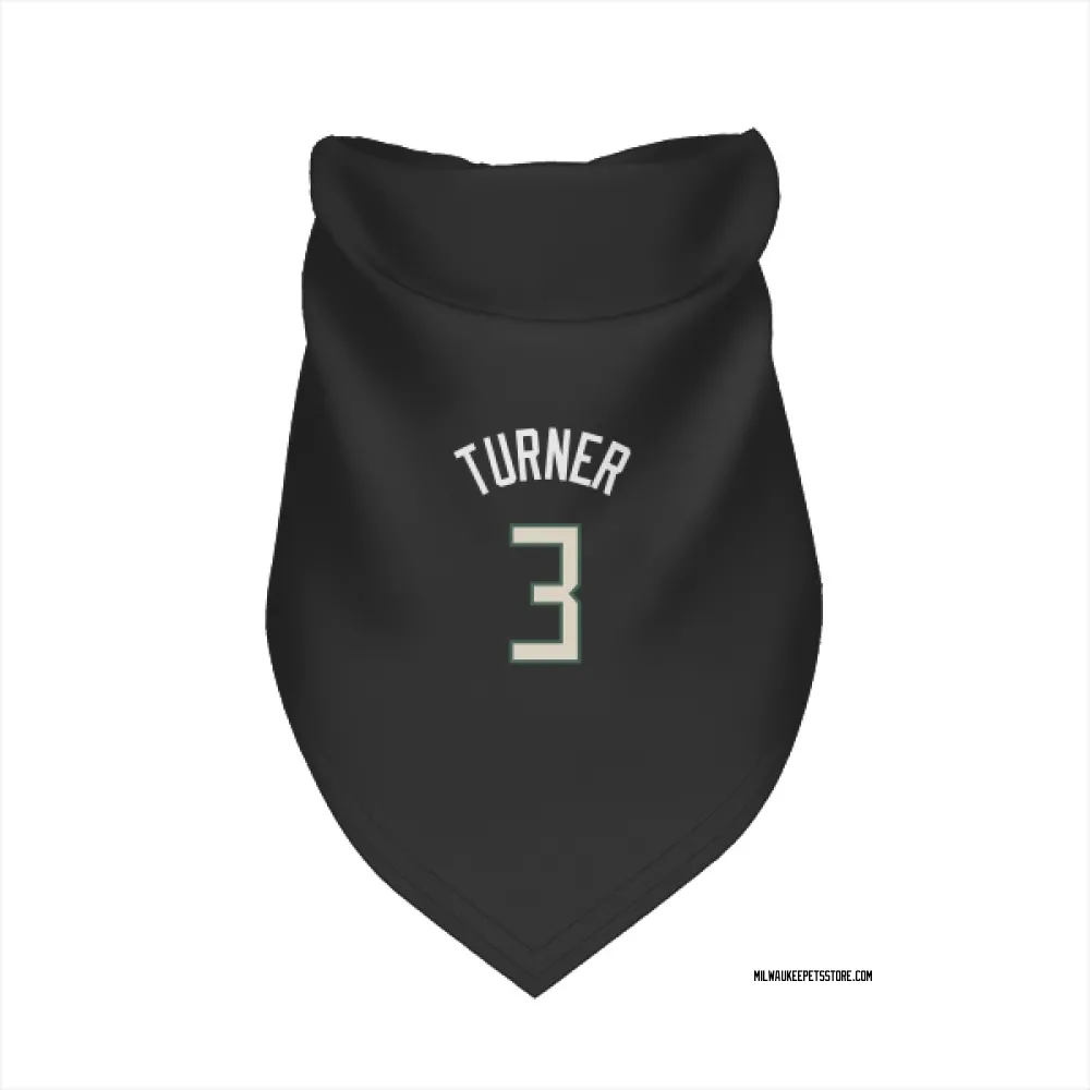 Milwaukee Bucks Myles Turner Black Pet Bandana for Dog & Cat