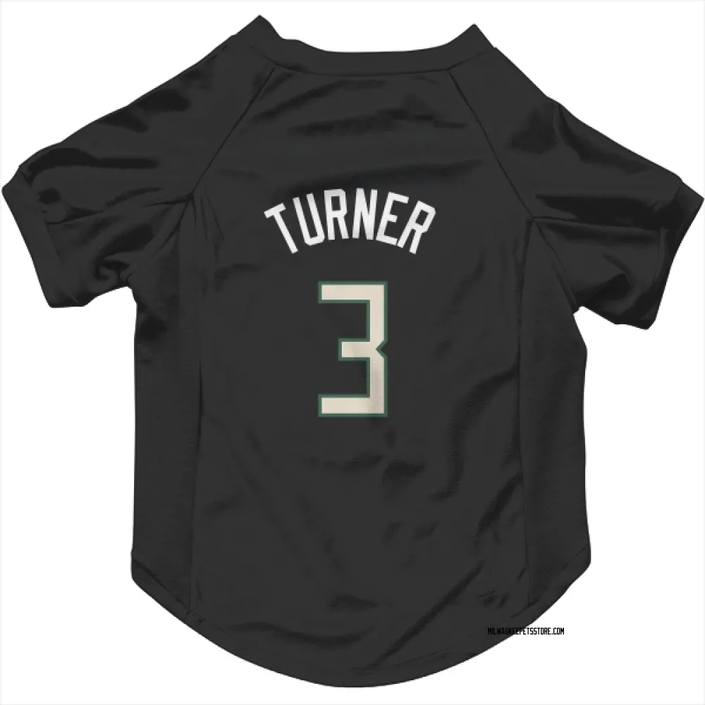 Milwaukee Bucks Myles Turner Black Pet Jersey for Dog & Cat