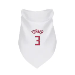 Milwaukee Bucks Myles Turner White Red Pet Bandana for Dog & Cat