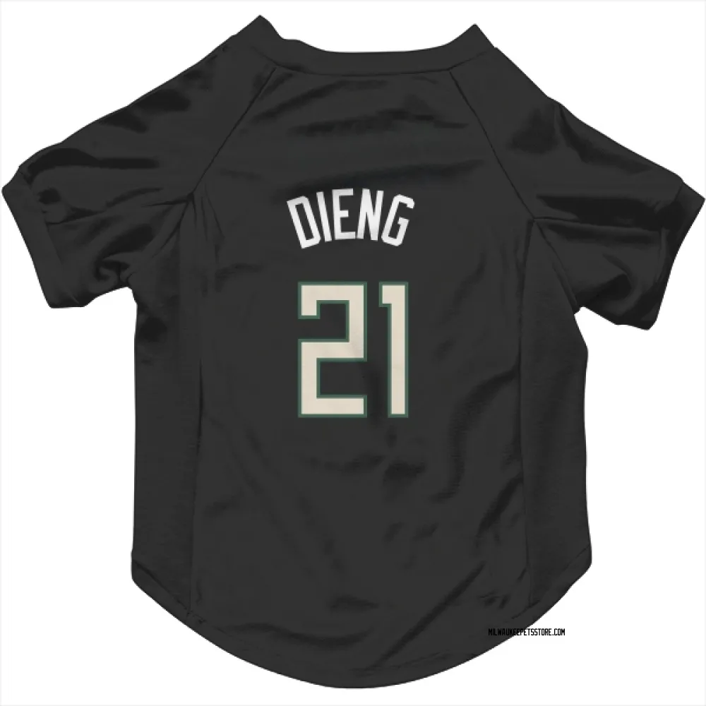 Milwaukee Bucks Ousmane Dieng Black Pet Jersey for Dog & Cat