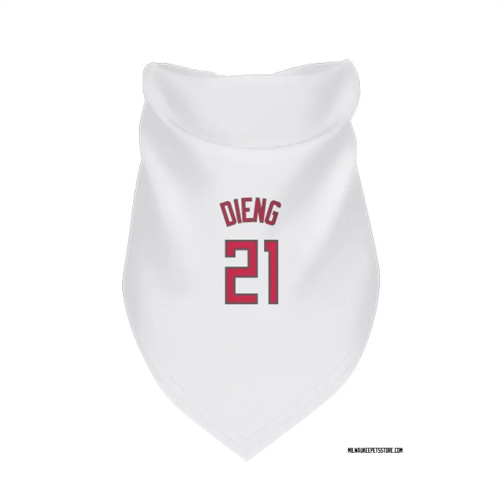 Milwaukee Bucks Ousmane Dieng White Red Pet Bandana for Dog & Cat