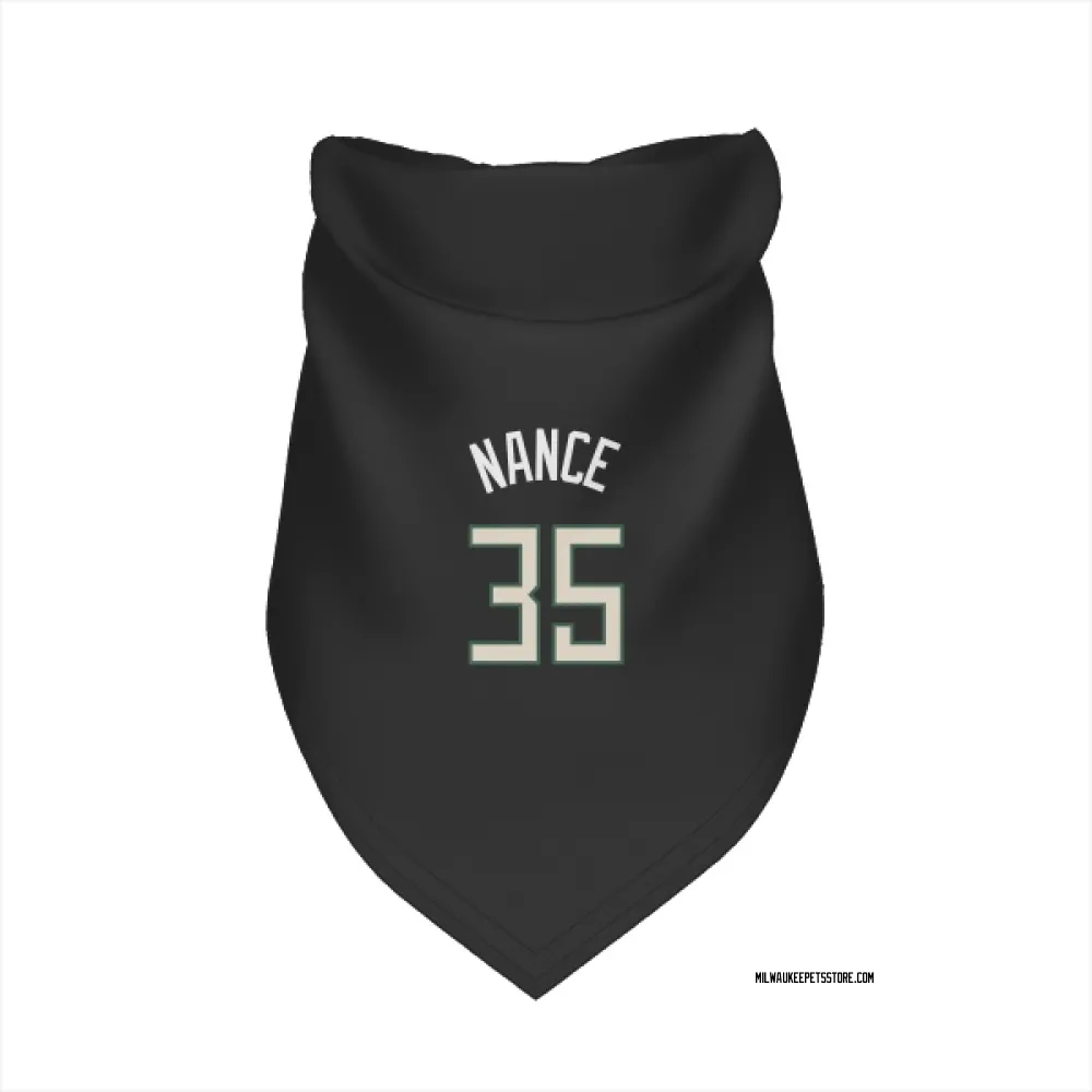 Milwaukee Bucks Pete Nance Black Pet Bandana for Dog & Cat