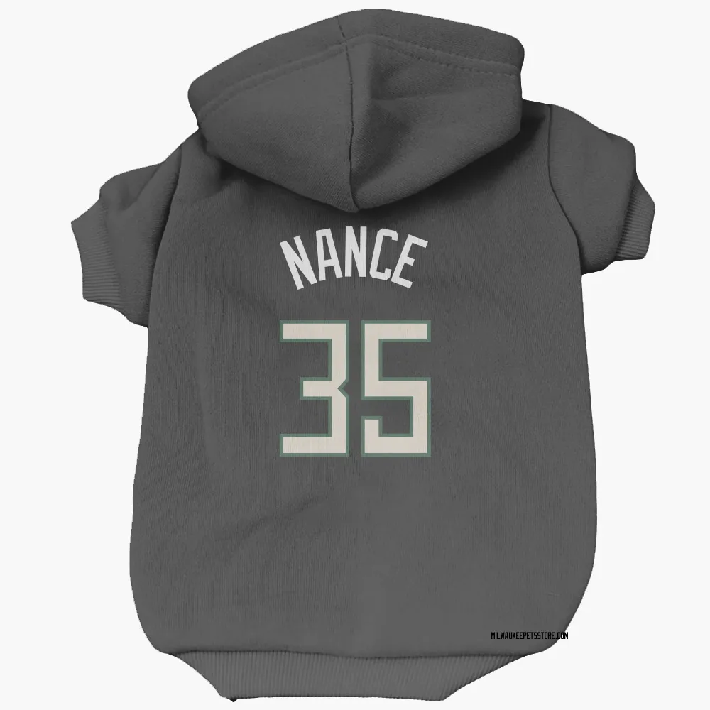 Milwaukee Bucks Pete Nance Black Pet Hoodie for Dog & Cat