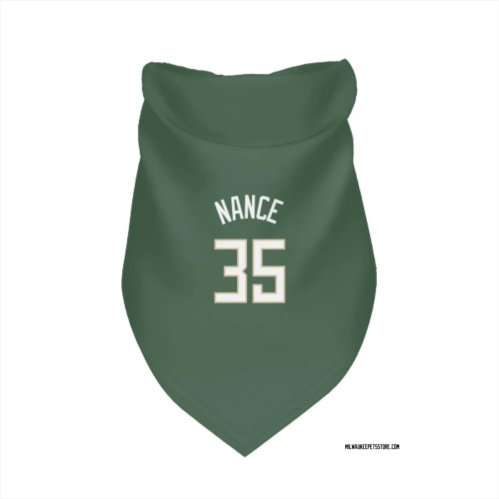 Milwaukee Bucks Pete Nance Green Pet Bandana for Dog & Cat