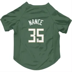 Milwaukee Bucks Pete Nance Green Pet Jersey for Dog & Cat