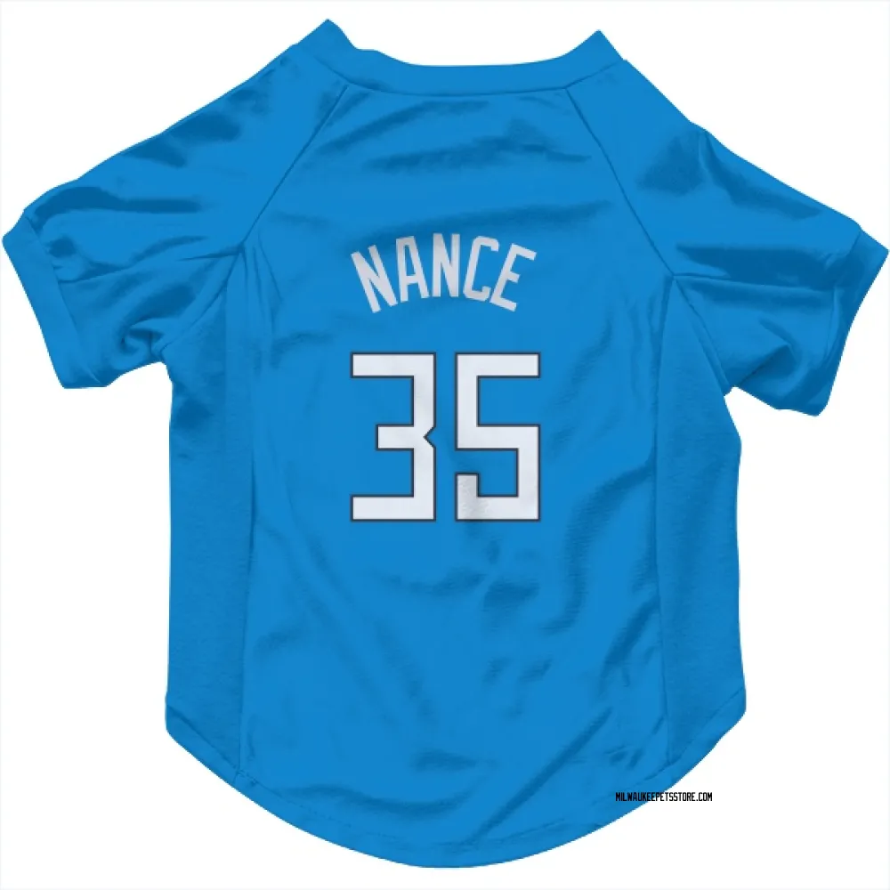 Milwaukee Bucks Pete Nance Royal Pet Jersey for Dog & Cat