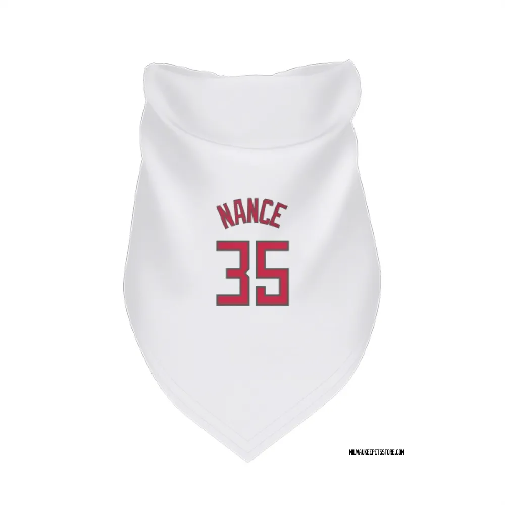 Milwaukee Bucks Pete Nance White Red Pet Bandana for Dog & Cat