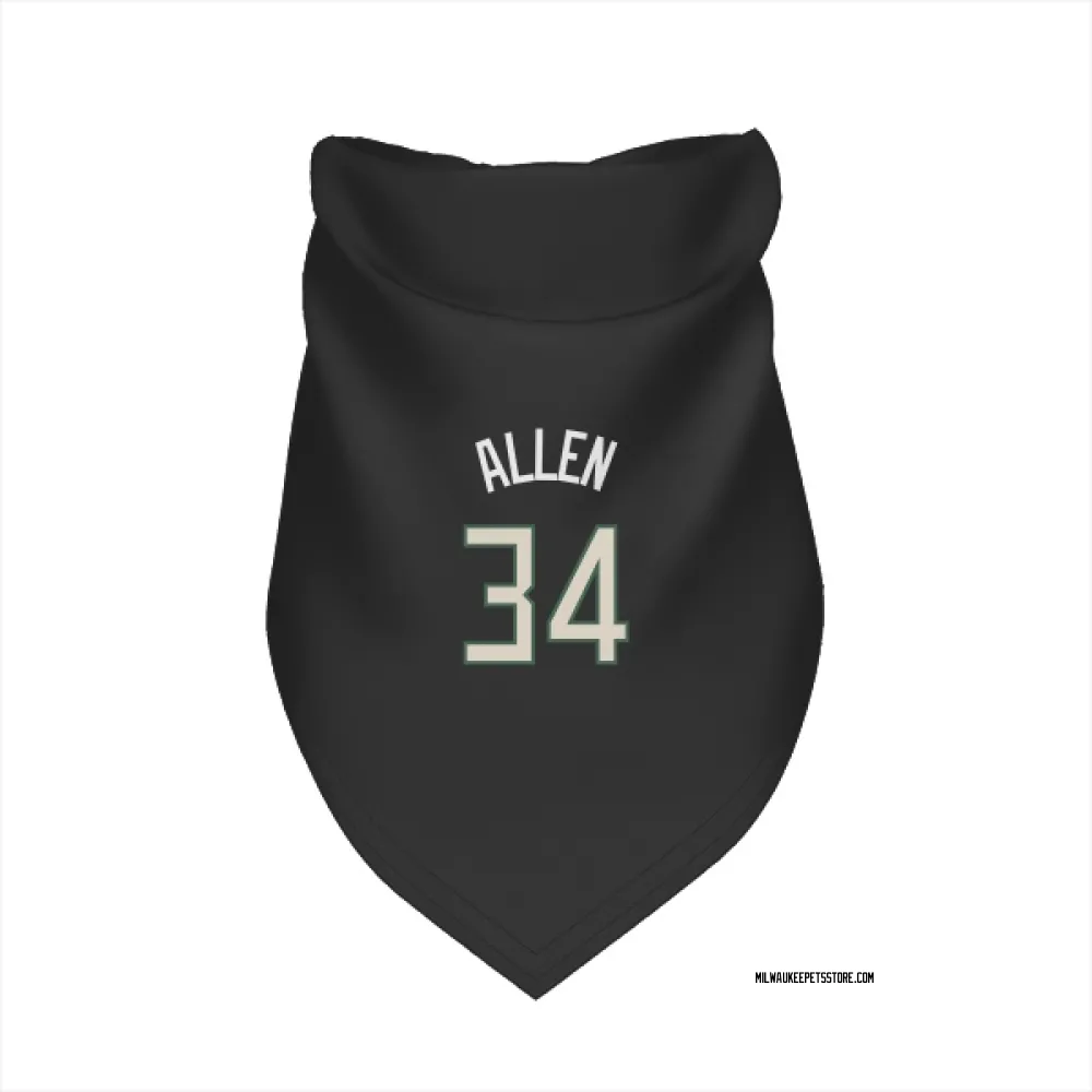 Milwaukee Bucks Ray Allen Black Pet Bandana for Dog & Cat
