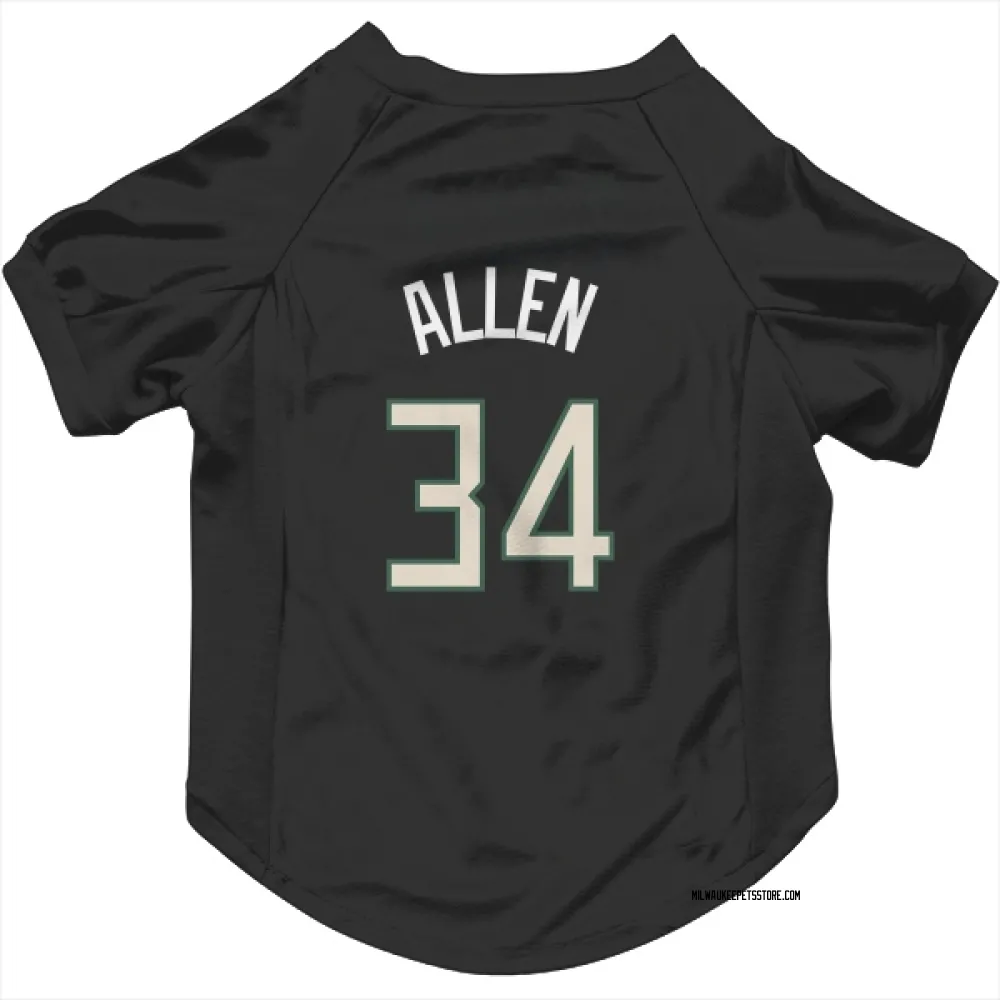 Milwaukee Bucks Ray Allen Black Pet Jersey for Dog & Cat