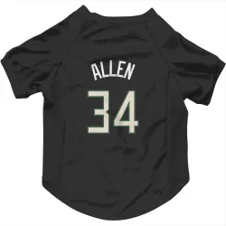 Milwaukee Bucks Ray Allen Black Pet Jersey for Dog & Cat