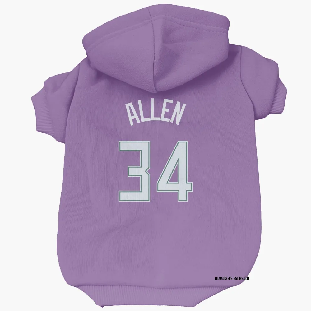 Milwaukee Bucks Ray Allen Kelly Green Pet Hoodie for Dog & Cat
