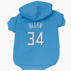 Milwaukee Bucks Ray Allen Royal Pet Hoodie for Dog & Cat