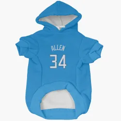 Milwaukee Bucks Ray Allen Royal Pet Hoodie for Dog & Cat