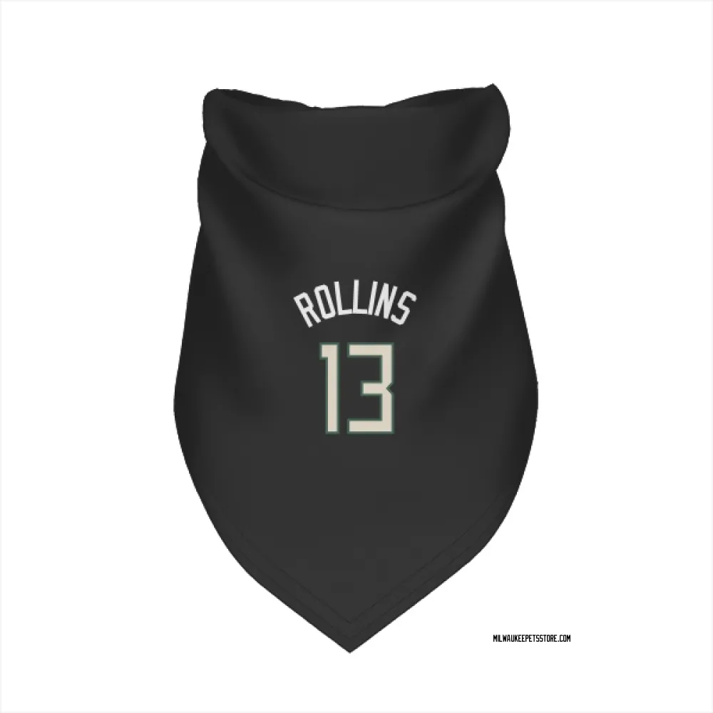 Milwaukee Bucks Ryan Rollins Black Pet Bandana for Dog & Cat