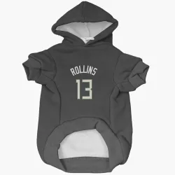 Milwaukee Bucks Ryan Rollins Black Pet Hoodie for Dog & Cat