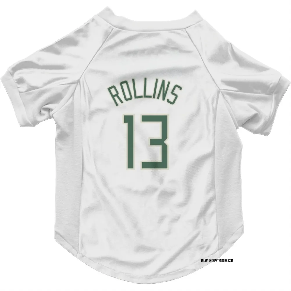 Milwaukee Bucks Ryan Rollins White Pet Jersey for Dog & Cat