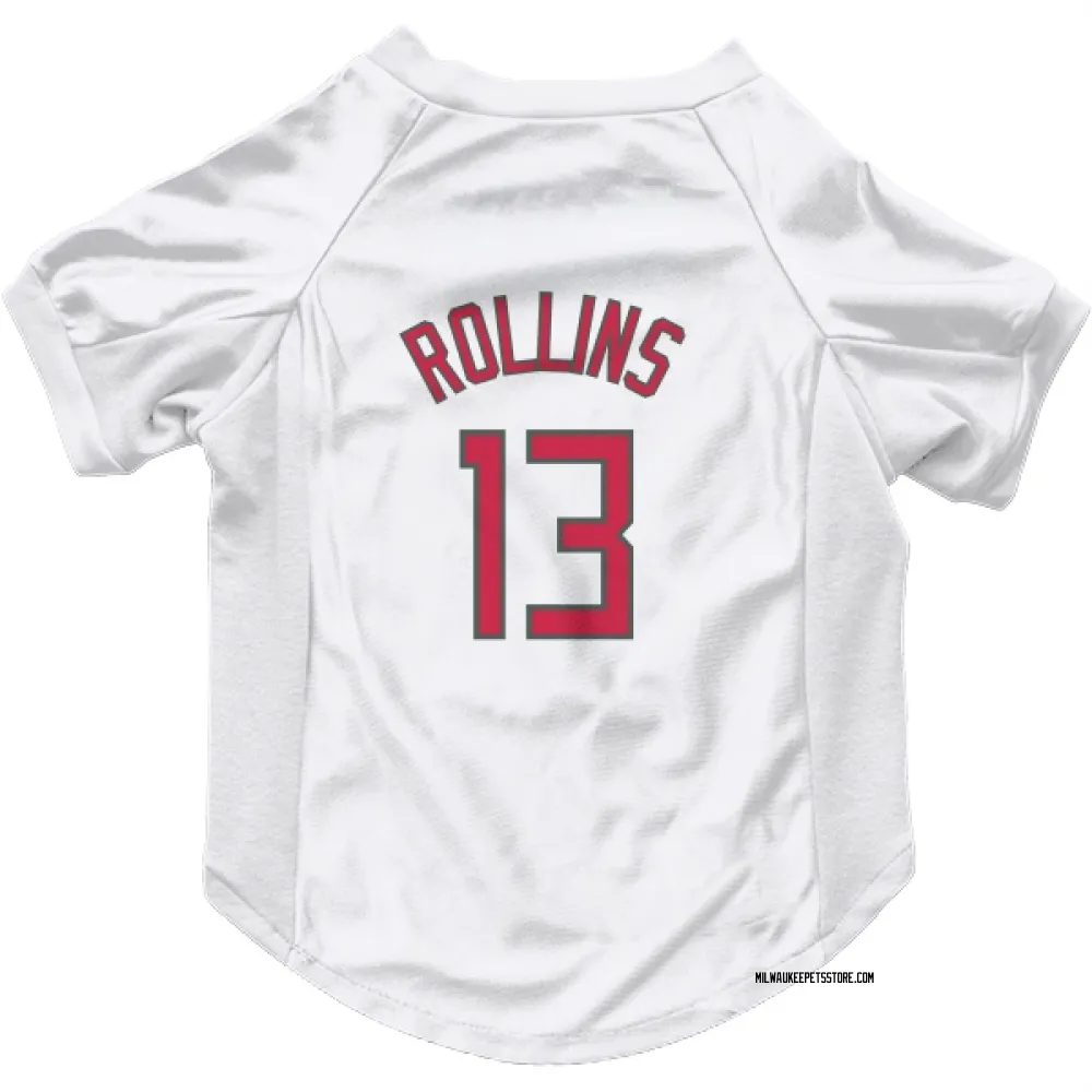 Milwaukee Bucks Ryan Rollins White Red Pet Jersey for Dog & Cat