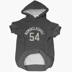 Milwaukee Bucks Sandro Mamukelashvili Black Pet Hoodie for Dog & Cat