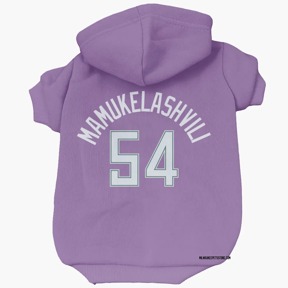 Milwaukee Bucks Sandro Mamukelashvili Kelly Green Pet Hoodie for Dog & Cat