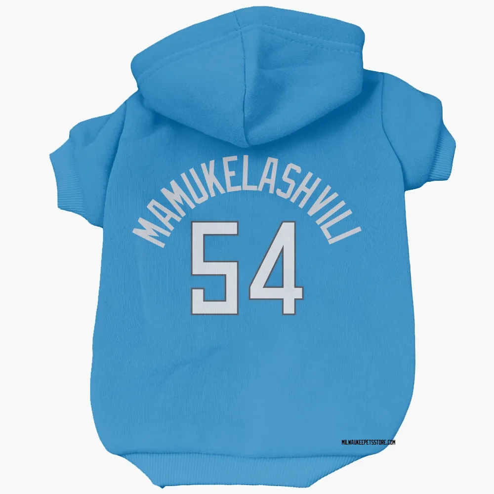 Milwaukee Bucks Sandro Mamukelashvili Royal Pet Hoodie for Dog & Cat
