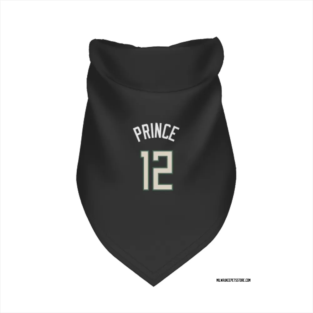 Milwaukee Bucks Taurean Prince Black Pet Bandana for Dog & Cat