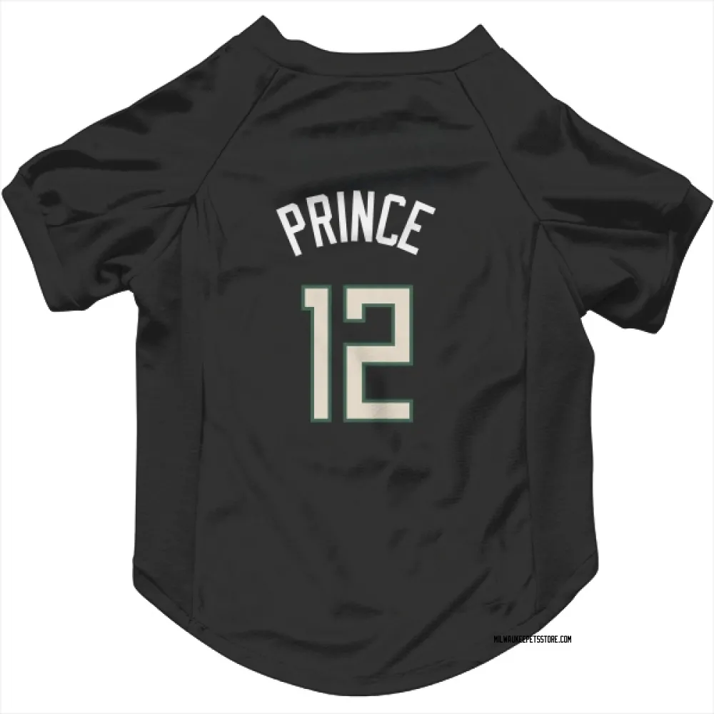 Milwaukee Bucks Taurean Prince Black Pet Jersey for Dog & Cat