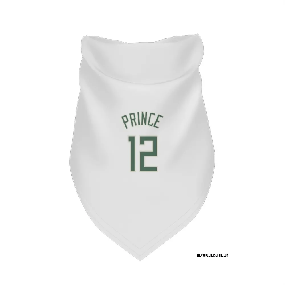 Milwaukee Bucks Taurean Prince White Pet Bandana for Dog & Cat
