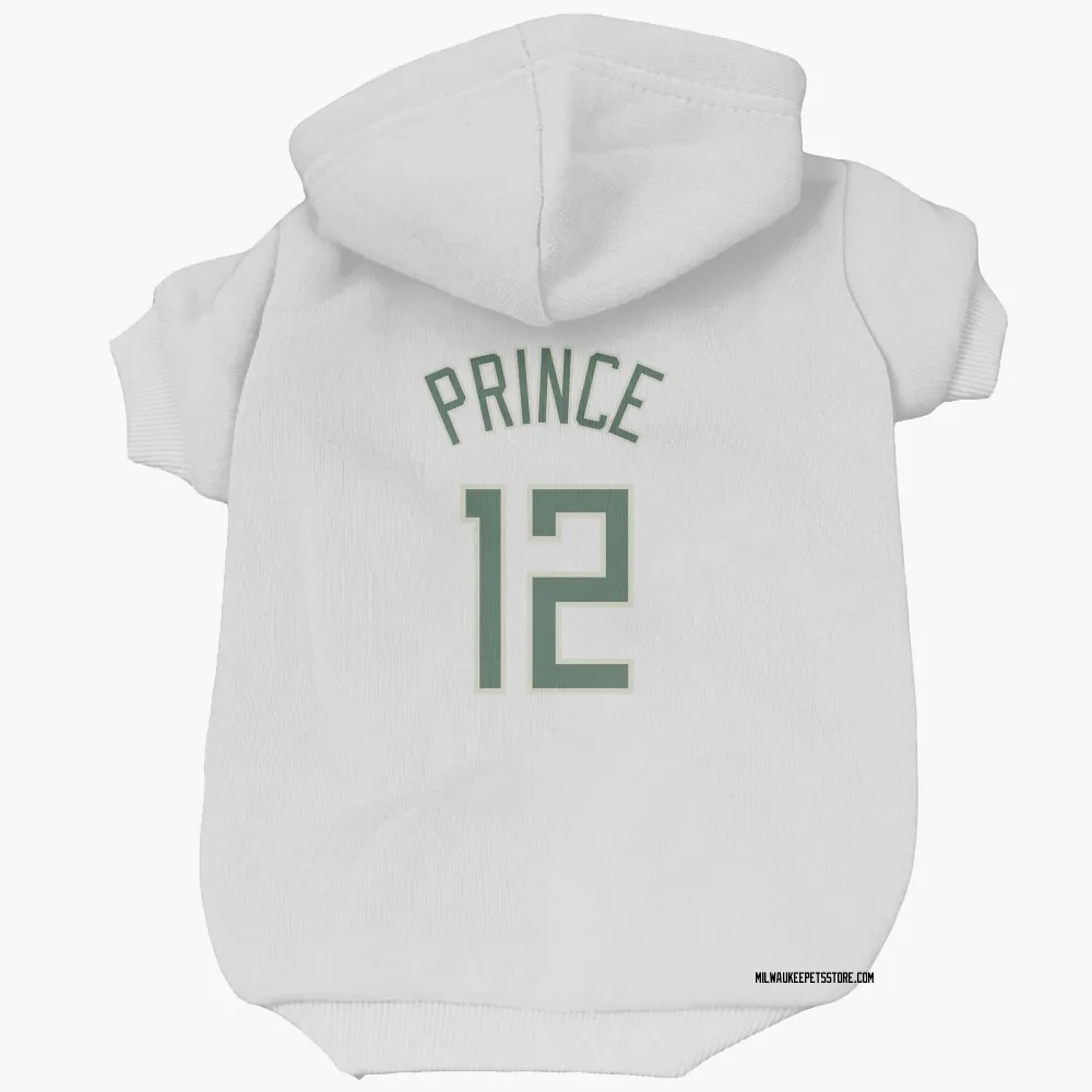 Milwaukee Bucks Taurean Prince White Pet Hoodie for Dog & Cat