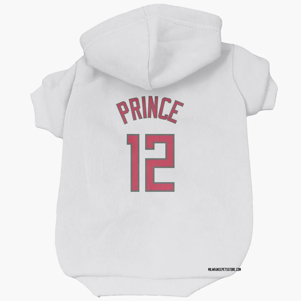 Milwaukee Bucks Taurean Prince White Red Pet Hoodie for Dog & Cat