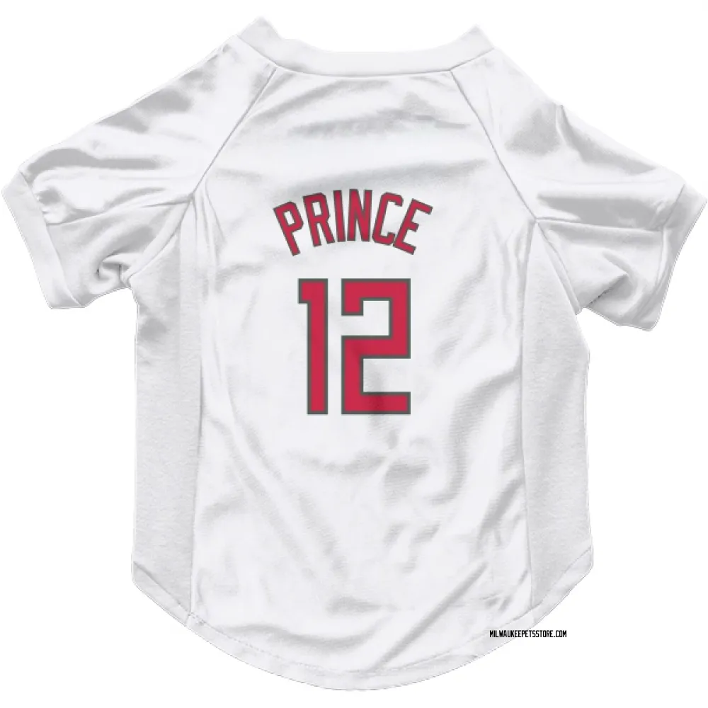 Milwaukee Bucks Taurean Prince White Red Pet Jersey for Dog & Cat