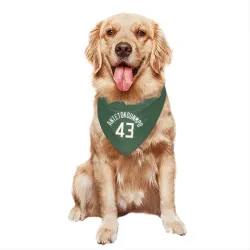 Milwaukee Bucks Thanasis Antetokounmpo Green Pet Bandana for Dog & Cat