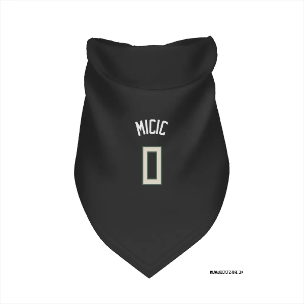 Milwaukee Bucks Vasilije Micic Black Pet Bandana for Dog & Cat