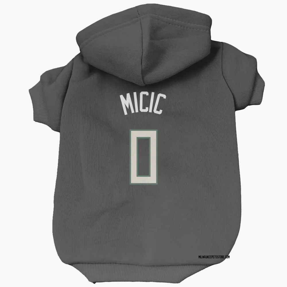 Milwaukee Bucks Vasilije Micic Black Pet Hoodie for Dog & Cat