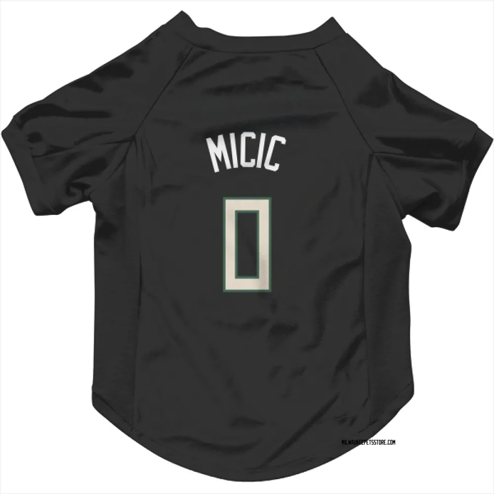 Milwaukee Bucks Vasilije Micic Black Pet Jersey for Dog & Cat
