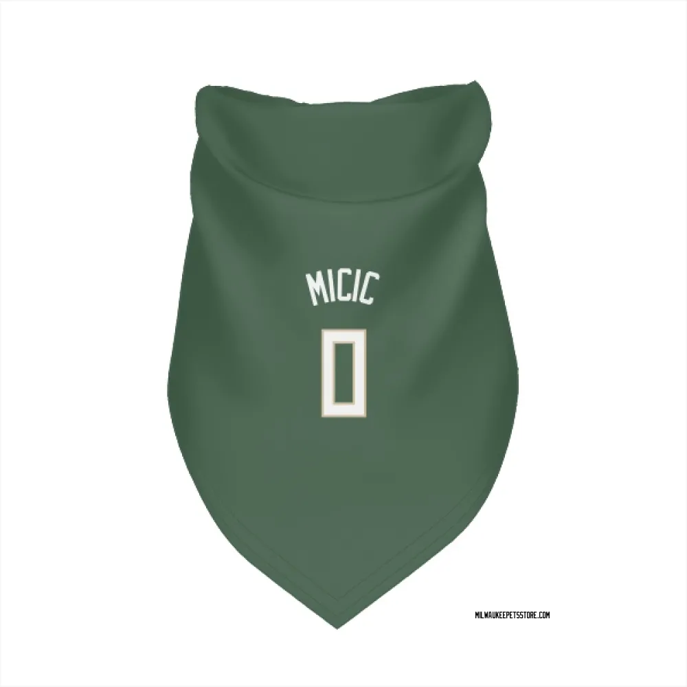 Milwaukee Bucks Vasilije Micic Green Pet Bandana for Dog & Cat
