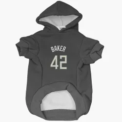 Milwaukee Bucks Vin Baker Black Pet Hoodie for Dog & Cat