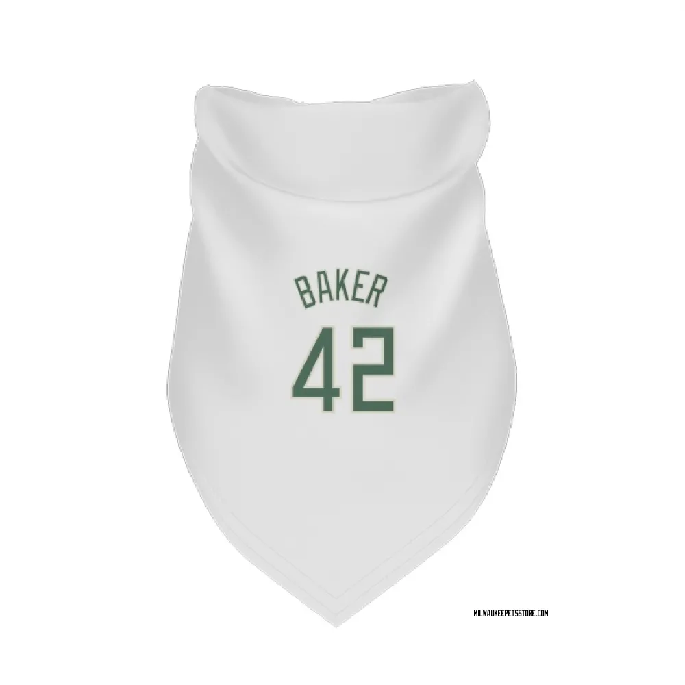 Milwaukee Bucks Vin Baker White Pet Bandana for Dog & Cat