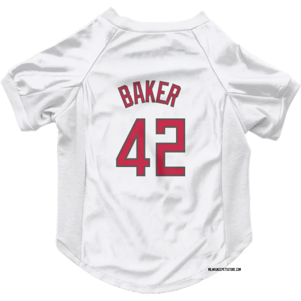 Milwaukee Bucks Vin Baker White Red Pet Jersey for Dog & Cat